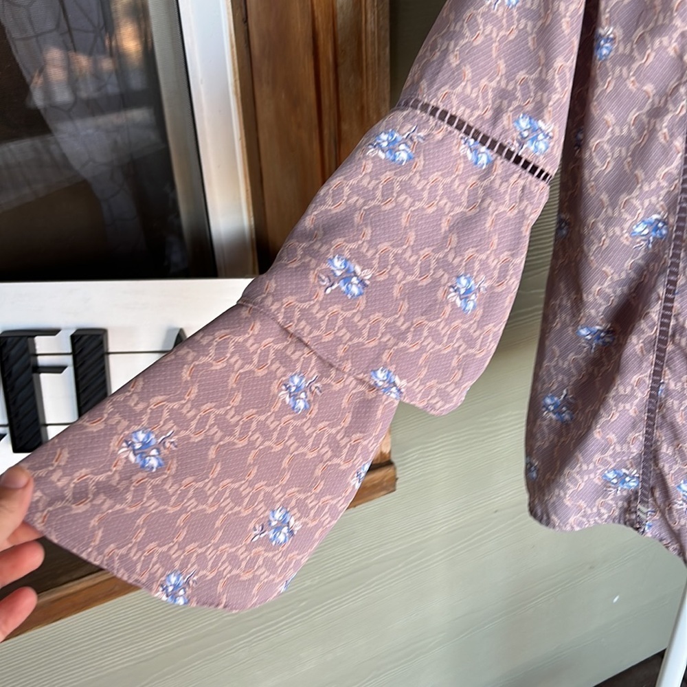 WAYF Floral Tiered Bell Sleeve Blouse - Picture 6 of 11